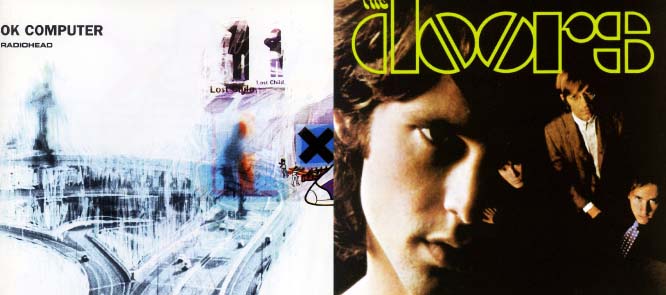 Los icónicos álbumes Ok Computer de Radiohead y The Doors de The Doors
