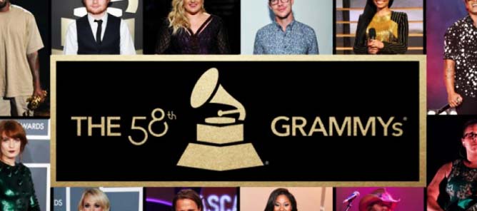 Nominados a los 58th Annual Grammy Awards