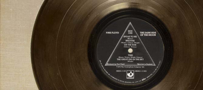 Placa de Oro de Pink Floyd Subastada