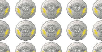 Monedas AC/DC de 50 centavos