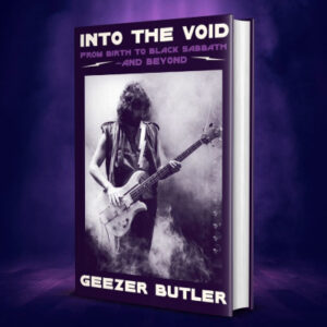 Imagen de la autobiografía Into the Void: From Birth to Black Sabbath - and Beyond del año 2023 del bajista inglés Geezer Butler