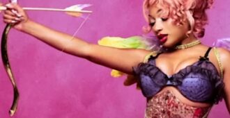 Imagen de la cantante y rapera estadounidense Megan Thee Stallion del arte promocional de su sencillo Lover Girl del año 2025